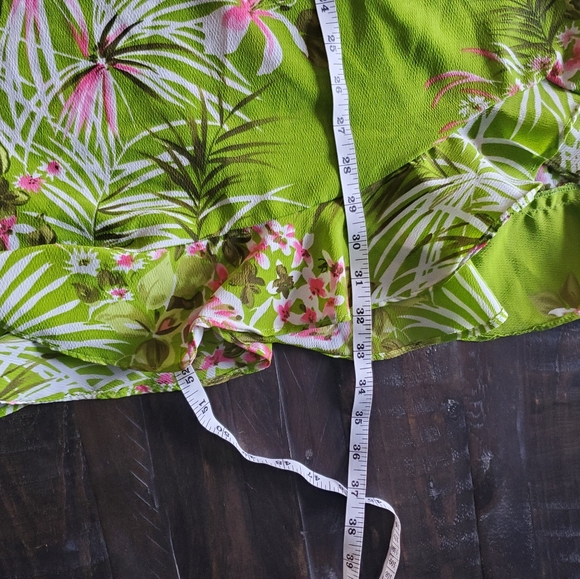 Vintage green floral midi skirt - Picture 4 of 6